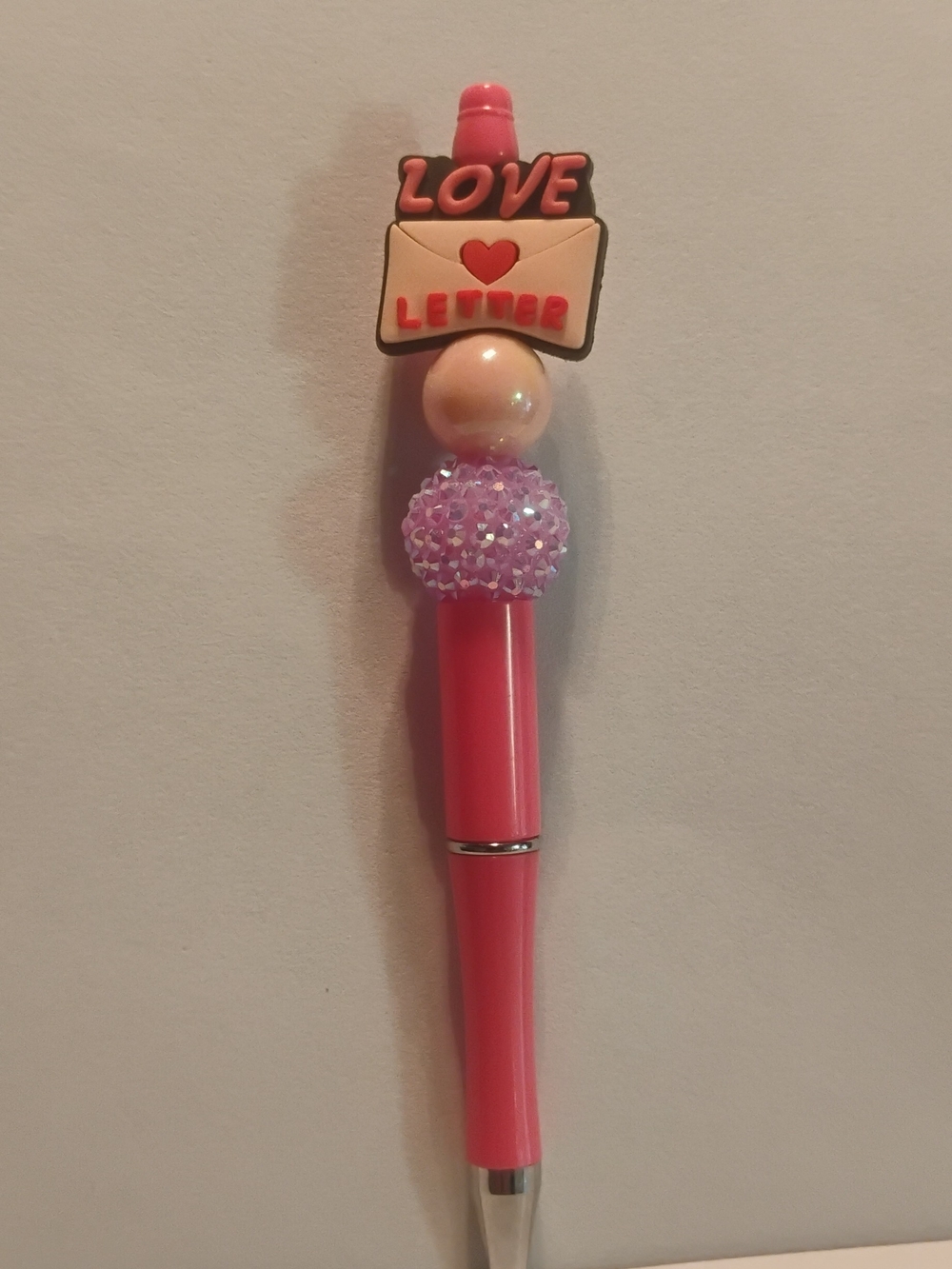 Pink Love Letter Decorative Ballpoint Pen - Cute Stationery Accent NWT